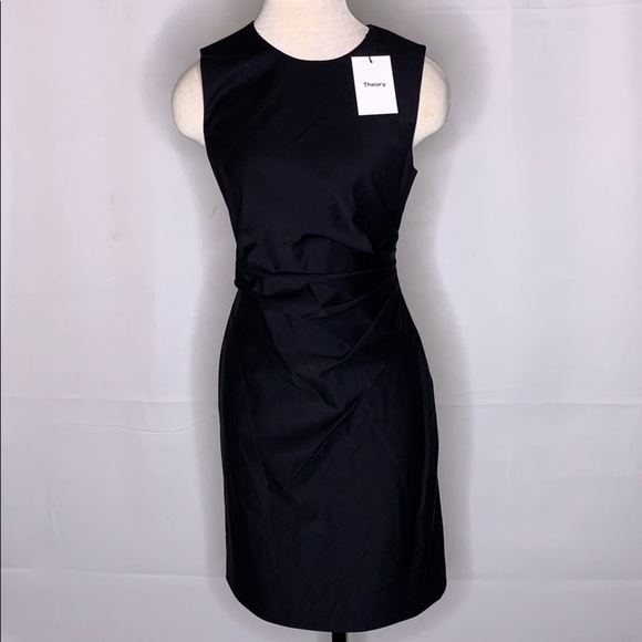 NWT Theory Jorainna W black continuous dress sz- 6 - Picture 1 of 5